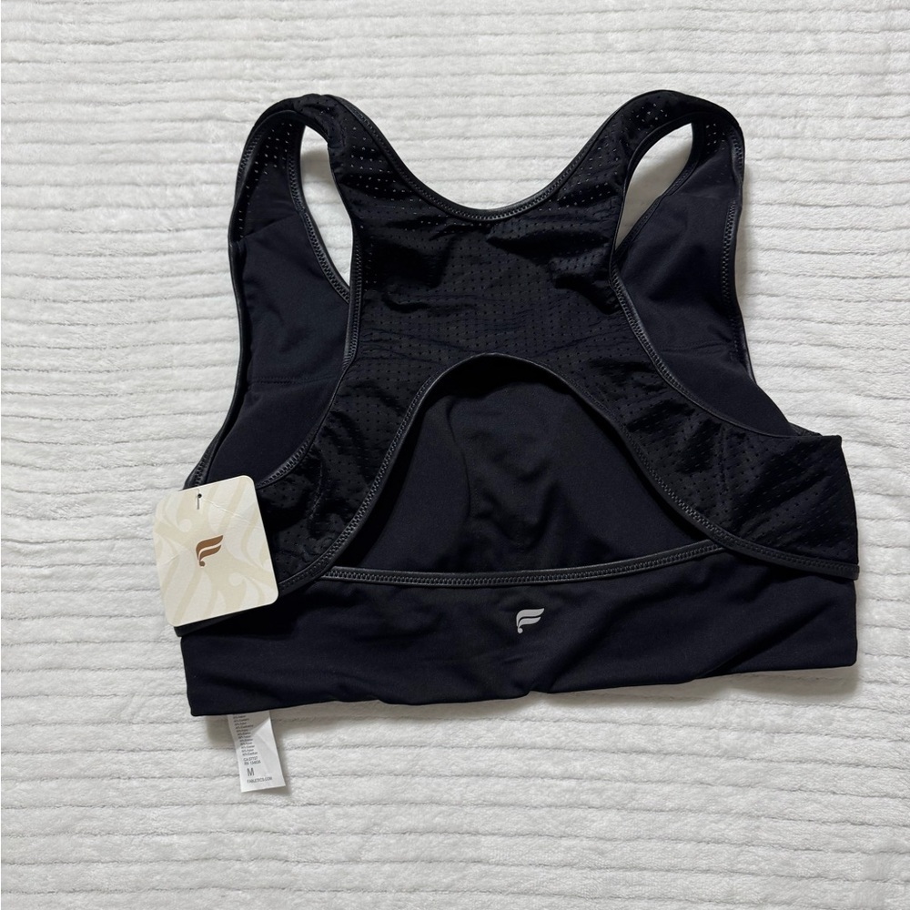 Fabletics Size:L Black Racerback Sports Bra